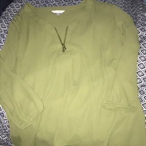 Charming Charlie olive green shirt